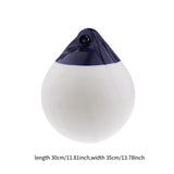 Maxbell Round Boat Fender Buoy Ball for Lake Multipurpose Anti Scratch 11.8x13.8inch White