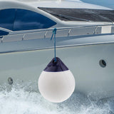 Maxbell Round Boat Fender Buoy Ball for Lake Multipurpose Anti Scratch 11.8x13.8inch White