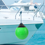 Maxbell Round Boat Fender Buoy Ball for Lake Multipurpose Anti Scratch 11.8x13.8inch Green