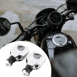 Maxbell Motorcycle Handlebar Risers Easy Installation Accessories Repair Parts Mount Silver