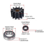 Maxbell Sea   Pump Repair Kit Easy to Install with Bearings and Impeller Replace
