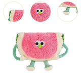 Maxbell Generic Car Headrest Pillow Plush Cartoon Watermelon for Most Cars Head Rest