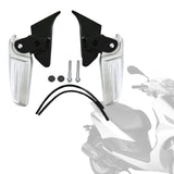 Maxbell Motorcycle Foot Pegs Rustproof Foot Supports for Motorcycle Spare Parts Silver