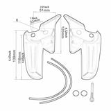 Maxbell Motorcycle Foot Pegs Rustproof Foot Supports for Motorcycle Spare Parts Silver