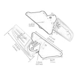 Maxbell Motorcycle Passenger Footrest Aluminum Alloy Rearset for Vespa Black