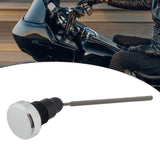 Maxbell Oil Dipstick Replace Tank Plug for Harley Motorcycle Fxd Dyna 2006-2017 Silver