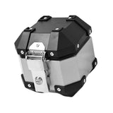 Maxbell Generic Motorcycle Top Case 5L Storage Trunk for Motorcycle Accessories Silver