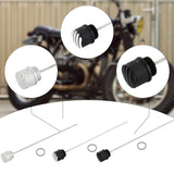 Maxbell Engine Oil Dipstick Motorcycle Engine Oil Cover Accessories 31.2cm/12.28inch silvery