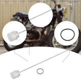 Maxbell Engine Oil Dipstick Motorcycle Engine Oil Cover Accessories 31.2cm/12.28inch silvery