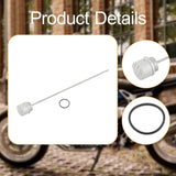 Maxbell Engine Oil Dipstick Motorcycle Engine Oil Cover Accessories 31.2cm/12.28inch silvery