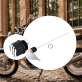 Maxbell Engine Oil Dipstick Motorcycle Engine Oil Cover Accessories 31.2cm/12.28inch black silvery