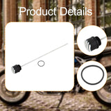Maxbell Engine Oil Dipstick Motorcycle Engine Oil Cover Accessories 31.2cm/12.28inch black silvery