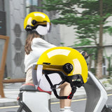 Maxbell Motorcycle Helmet Adjustable Half Shell Helmet for Scooter Bike Cycling