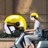 Maxbell Motorcycle Helmet Adjustable Half Shell Helmet for Scooter Bike Cycling