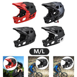 Maxbell Full Face Bike Helmet Fashion Bicycle Helmet for Cycling Riding Outdoor Black Red M