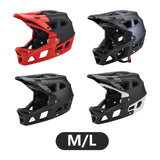 Maxbell Full Face Bike Helmet Fashion Bicycle Helmet for Cycling Riding Outdoor Black Red M