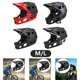 Maxbell Full Face Bike Helmet Fashion Bicycle Helmet for Cycling Riding Outdoor Black Red M