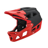 Maxbell Full Face Bike Helmet Fashion Bicycle Helmet for Cycling Riding Outdoor Black Red M