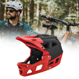 Maxbell Full Face Bike Helmet Fashion Bicycle Helmet for Cycling Riding Outdoor Black Red M