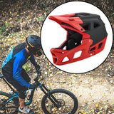 Maxbell Full Face Bike Helmet Fashion Bicycle Helmet for Cycling Riding Outdoor Black Red L