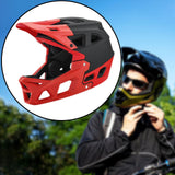 Maxbell Full Face Bike Helmet Fashion Bicycle Helmet for Cycling Riding Outdoor Black Red L