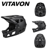 Maxbell Full Face Bike Helmet Fashion Bicycle Helmet for Cycling Riding Outdoor Black M