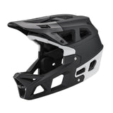 Maxbell Full Face Bike Helmet Fashion Bicycle Helmet for Cycling Riding Outdoor Black White M