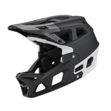 Maxbell Full Face Bike Helmet Fashion Bicycle Helmet for Cycling Riding Outdoor Black White L