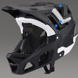 Maxbell Full Face Bike Helmet Fashion Bicycle Helmet for Cycling Riding Outdoor Black White L