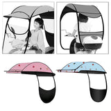 Maxbell Electric Motorcycle Canopy Cloth Easy to Install Universal Sunshade Umbrella Pink