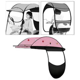 Maxbell Electric Motorcycle Canopy Cloth Easy to Install Universal Sunshade Umbrella Pink