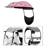 Maxbell Electric Motorcycle Canopy Cloth Easy to Install Universal Sunshade Umbrella Pink