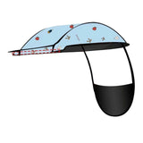 Maxbell Electric Motorcycle Canopy Cloth Easy to Install Universal Sunshade Umbrella Blue