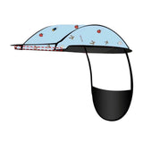 Maxbell Electric Motorcycle Canopy Cloth Easy to Install Universal Sunshade Umbrella Blue