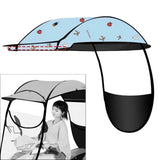 Maxbell Electric Motorcycle Canopy Cloth Easy to Install Universal Sunshade Umbrella Blue