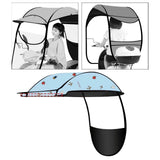 Maxbell Electric Motorcycle Canopy Cloth Easy to Install Universal Sunshade Umbrella Blue