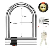 Maxbell Bike U Shape Lock Sturdy Waterproof Security Hydraulic Cutter Resistant Lock with 2 Keys