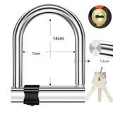Maxbell Bike U Shape Lock Sturdy Waterproof Security Hydraulic Cutter Resistant Lock with 3 Keys