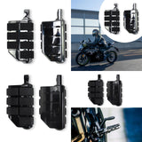 Maxbell Motorcycle Foot Pegs Metal Motorbike Left Right Motorcycle Highway Foot Pegs Gray