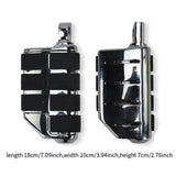 Maxbell Motorcycle Foot Pegs Metal Motorbike Left Right Motorcycle Highway Foot Pegs Gray