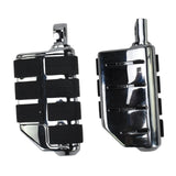 Maxbell Motorcycle Foot Pegs Metal Motorbike Left Right Motorcycle Highway Foot Pegs Gray