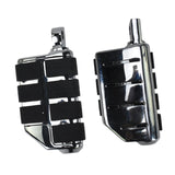 Maxbell Motorcycle Foot Pegs Metal Motorbike Left Right Motorcycle Highway Foot Pegs Gray