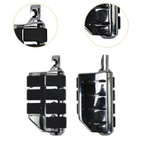 Maxbell Motorcycle Foot Pegs Metal Motorbike Left Right Motorcycle Highway Foot Pegs Gray