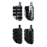 Maxbell Motorcycle Foot Pegs Metal Motorbike Left Right Motorcycle Highway Foot Pegs Gray