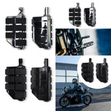 Maxbell Motorcycle Foot Pegs Metal Motorbike Left Right Motorcycle Highway Foot Pegs Gray