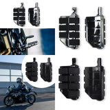 Maxbell Motorcycle Foot Pegs Metal Motorbike Left Right Motorcycle Highway Foot Pegs Gray