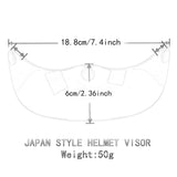 Maxbell Helmet Peak Shield Easy Installation Sun Protection Vintage Direct Replace Transparent Red