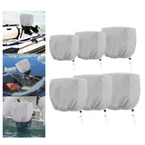 Maxbell Boat Outboard Motor Cover Windproof 210D Oxford Cloth Boat Engine Hood Cover 15HP