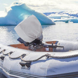 Maxbell Boat Outboard Motor Cover Windproof 210D Oxford Cloth Boat Engine Hood Cover 30 to 60HP