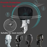 Maxbell Boat Outboard Motor Cover Windproof 210D Oxford Cloth Boat Engine Hood Cover 60 to 100HP